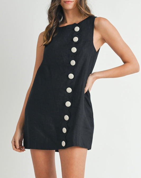 LISA MARIE FERNANDEZ Linen Black Dress Size 1/S