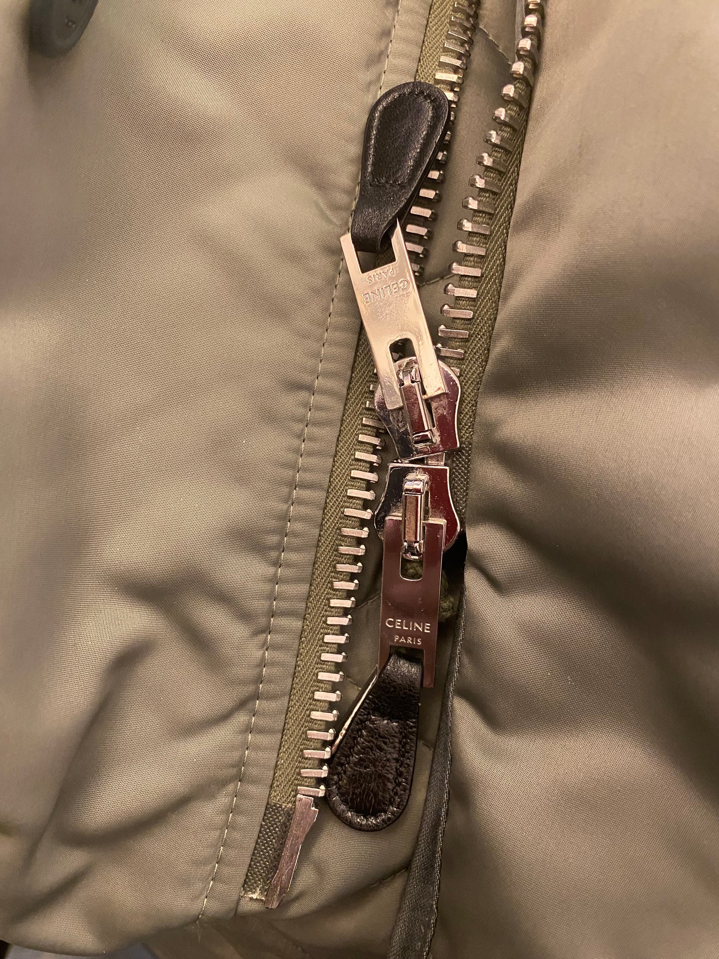 CELINE Fur-Trim Parka Size M