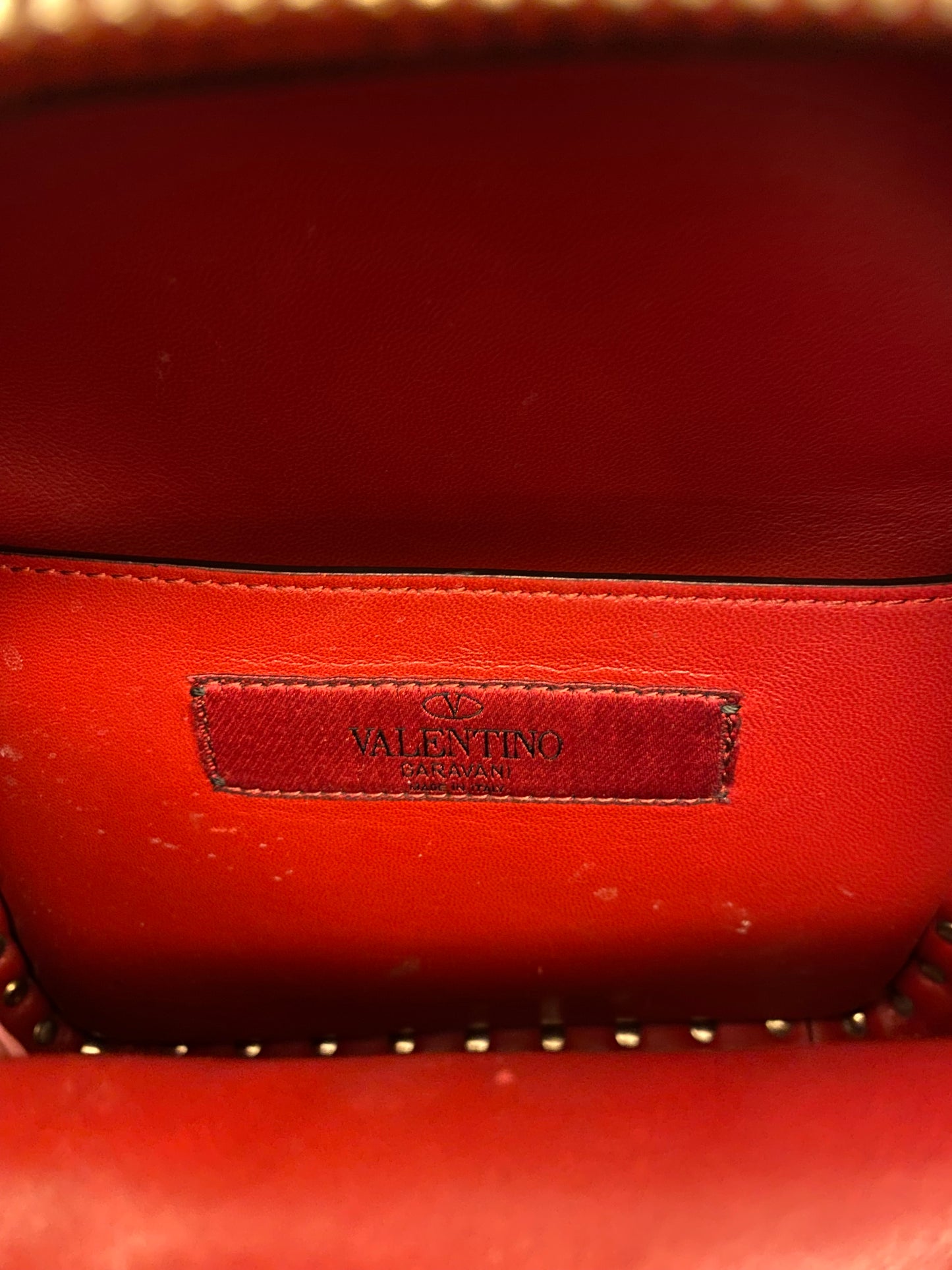 VALENTINO GARAVANI Mini Rockstud Spike Leather Backpack