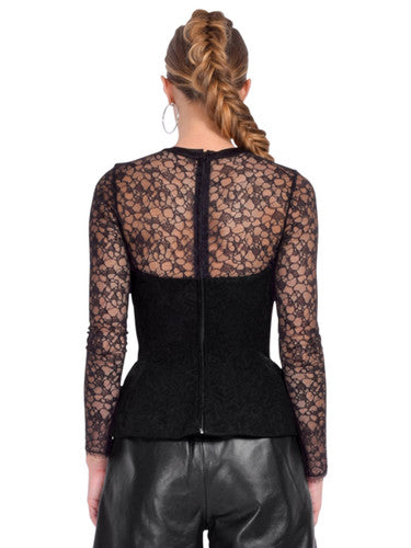 SIMKHAI Prima Lace Bustier Top in Black Size 4/S