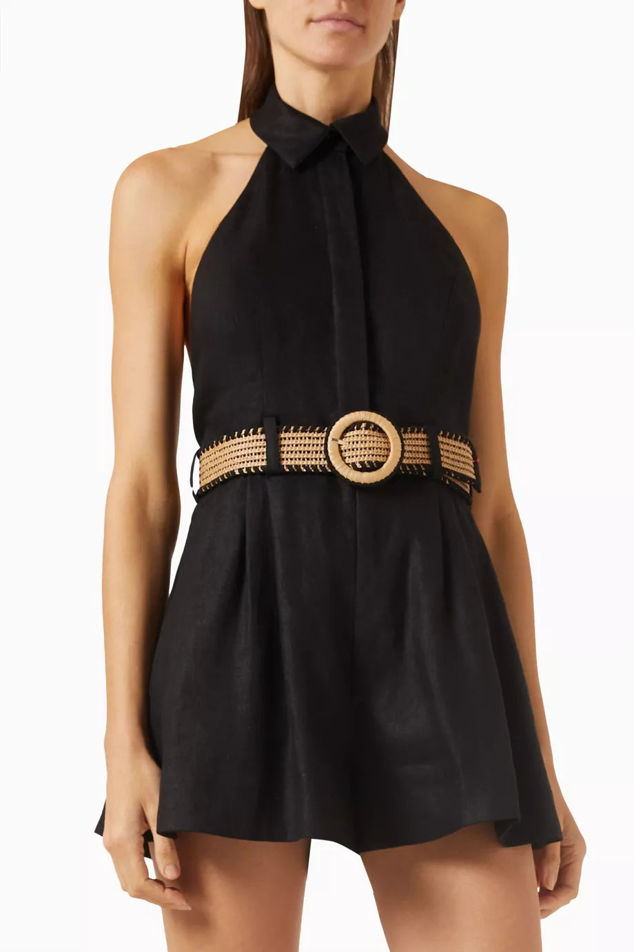 ZIMMERMANN Linen Halterneck Playsuit Size 1