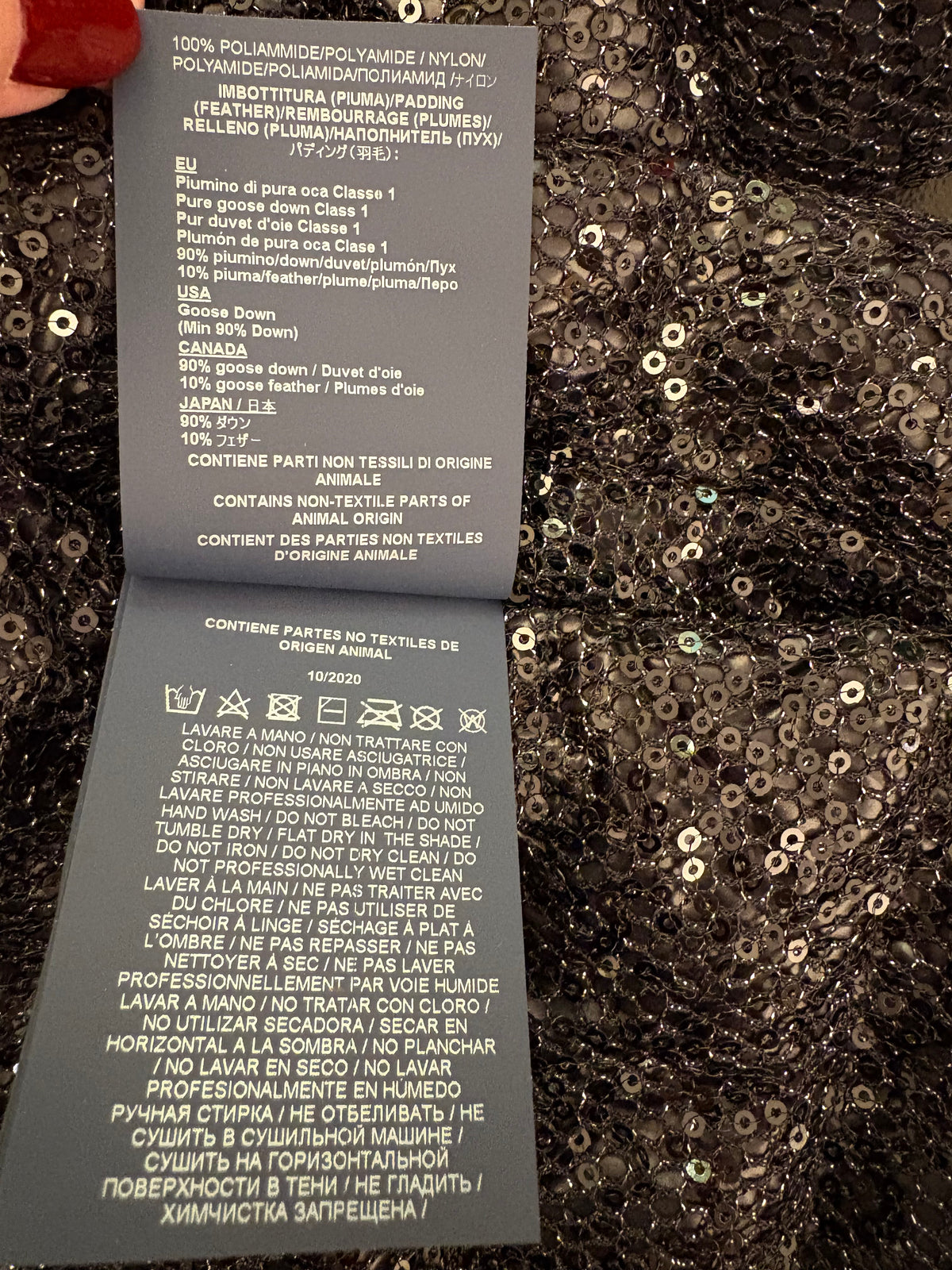 HERNO (BNWT) Sequin-Embellished Short Down Jacket Size IT 42