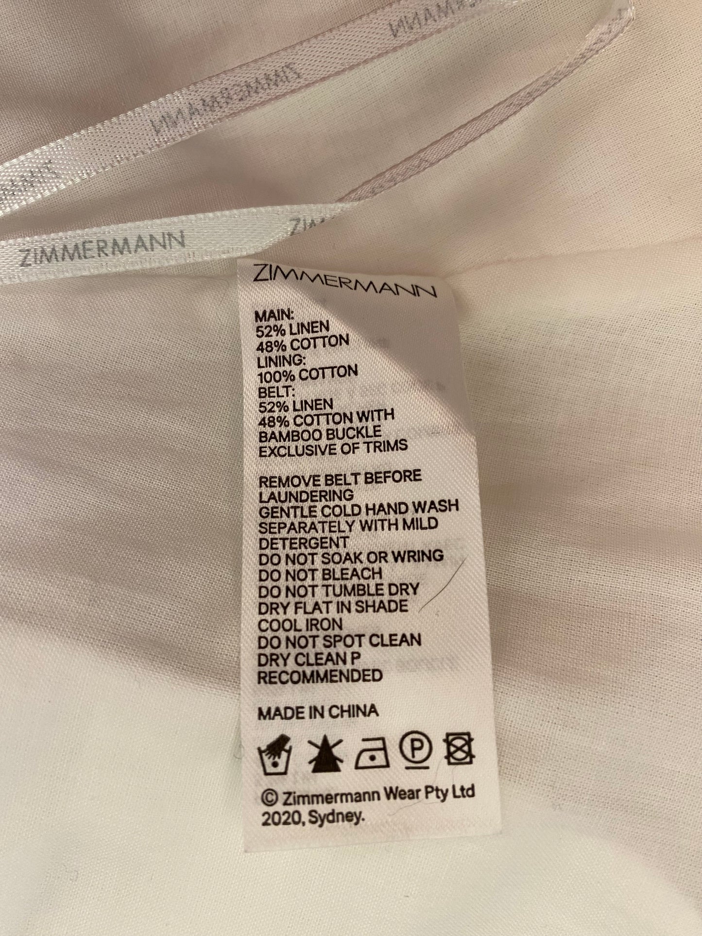 ZIMMERMANN Linen-Cotton Shorts Size 1/S