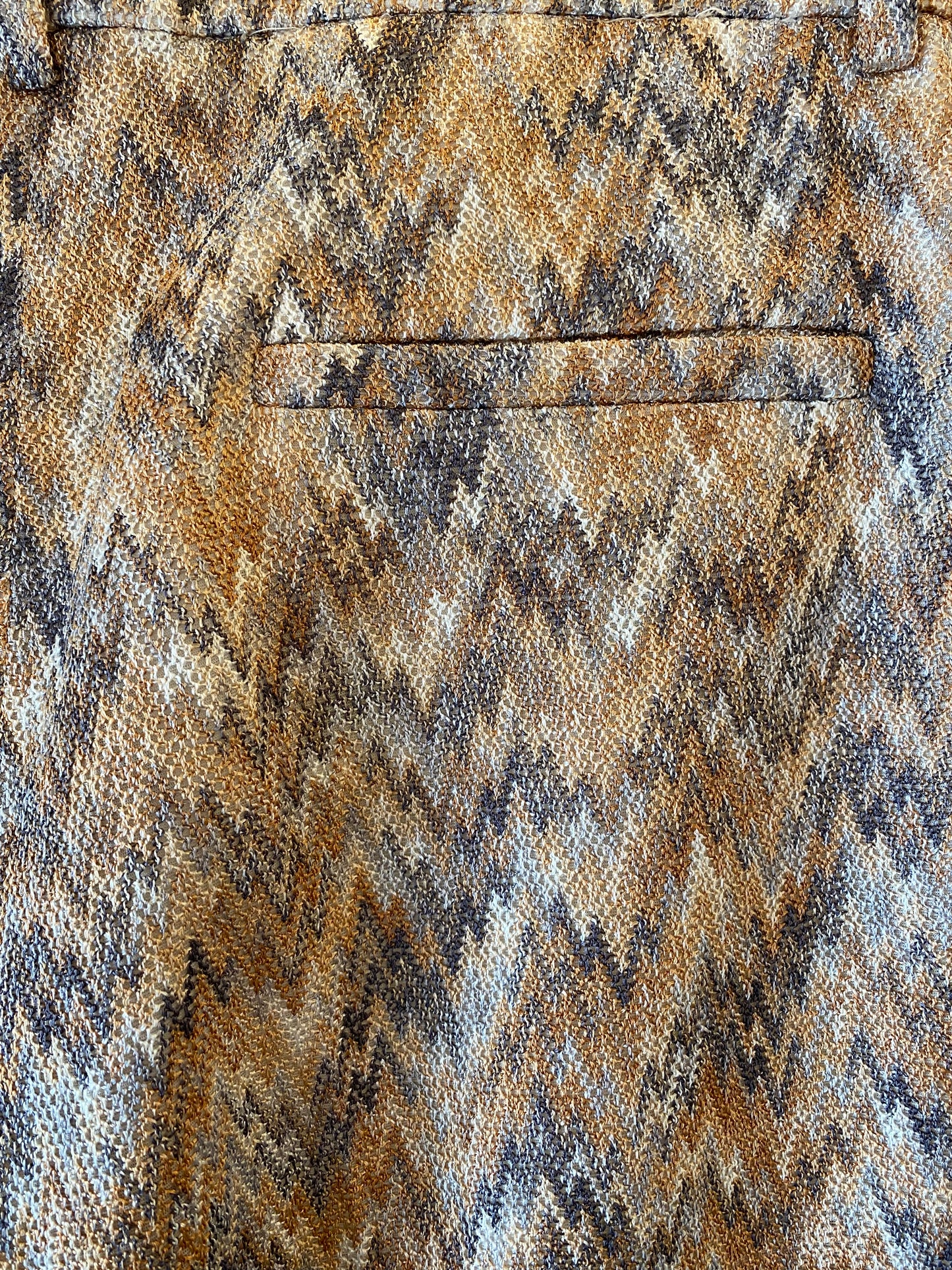 MISSONI Chevron Knitted Palazzo Trousers Size IT 42