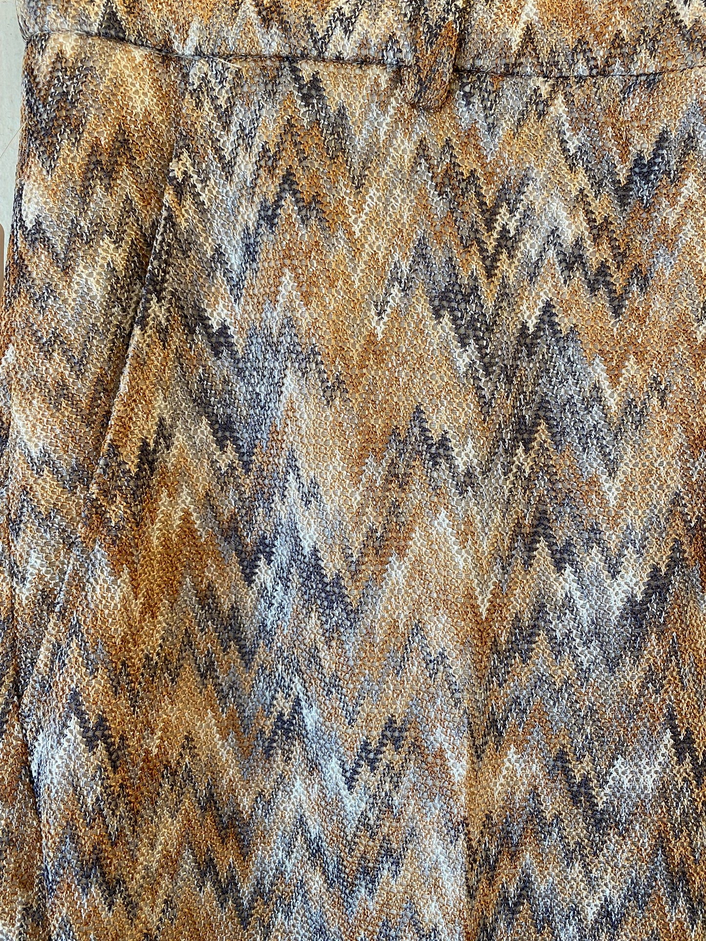 MISSONI Chevron Knitted Palazzo Trousers Size IT 42