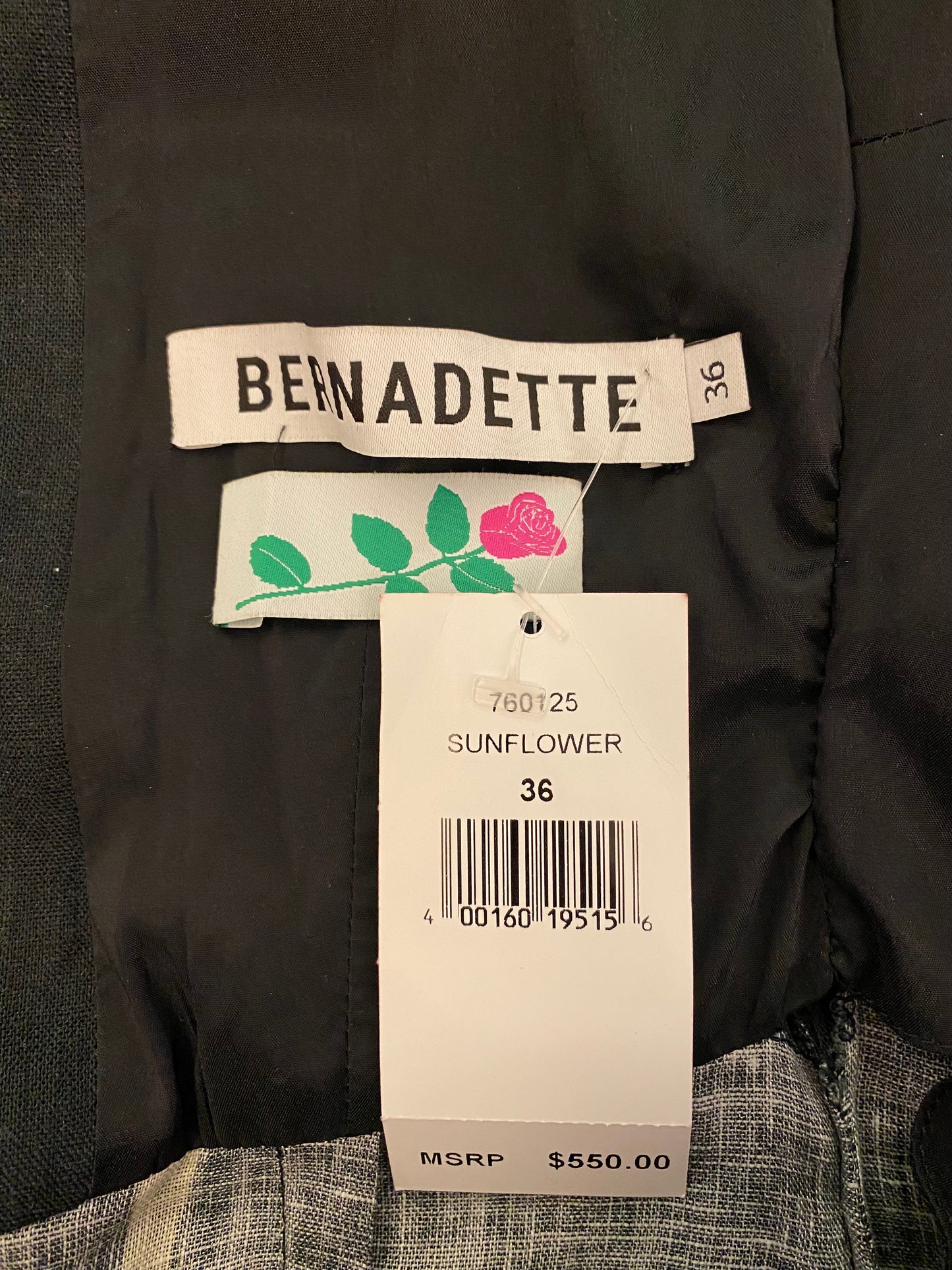 BERNADETTE Sunflower-Print Linen Mini Dress Size 36