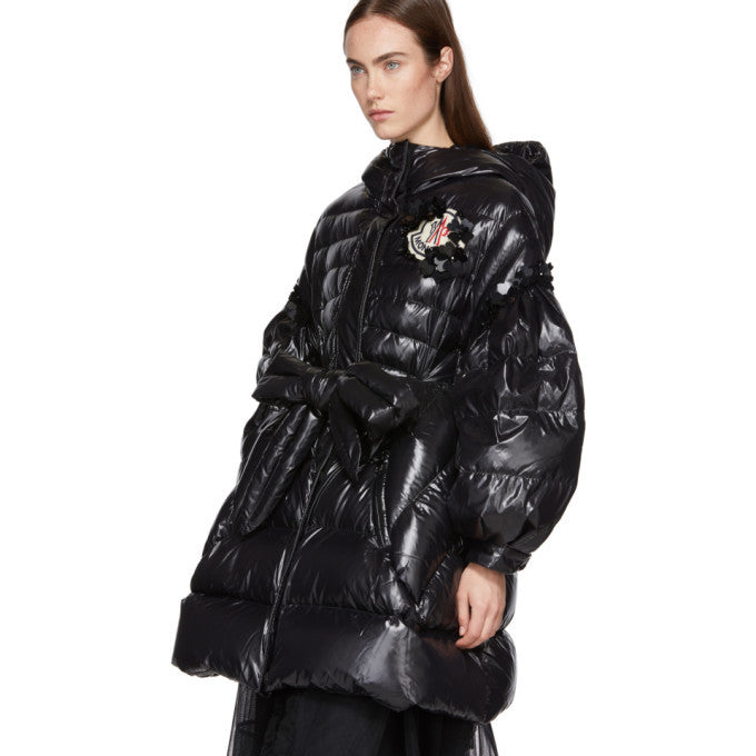 MONCLER Simone Rocha Black Down Coat Size 0