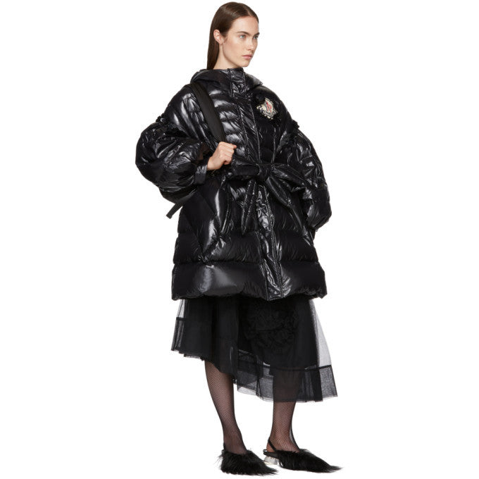 MONCLER Simone Rocha Black Down Coat Size 0