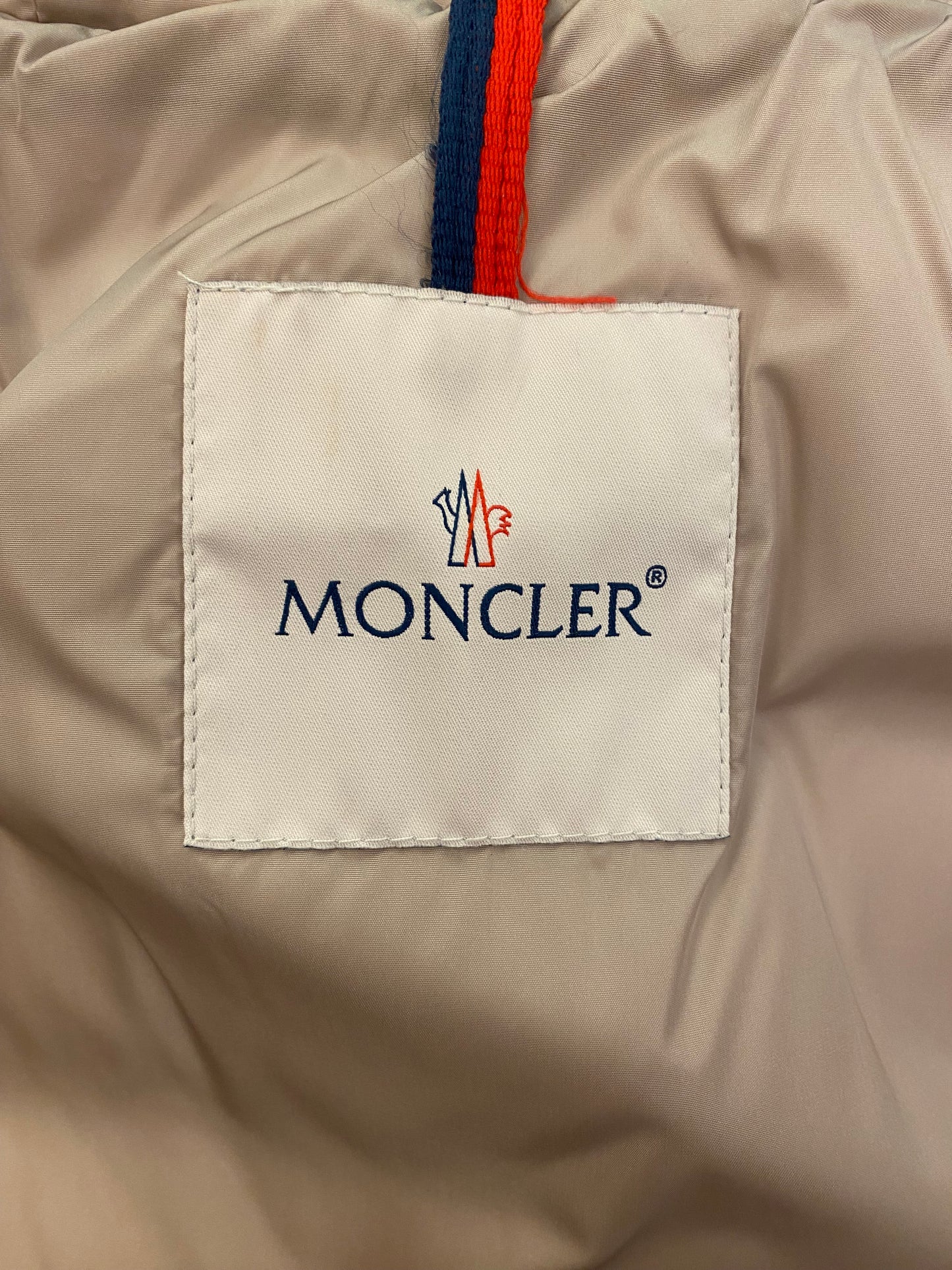 MONCLER Hooded Shearling Long Down Jacket Size 2