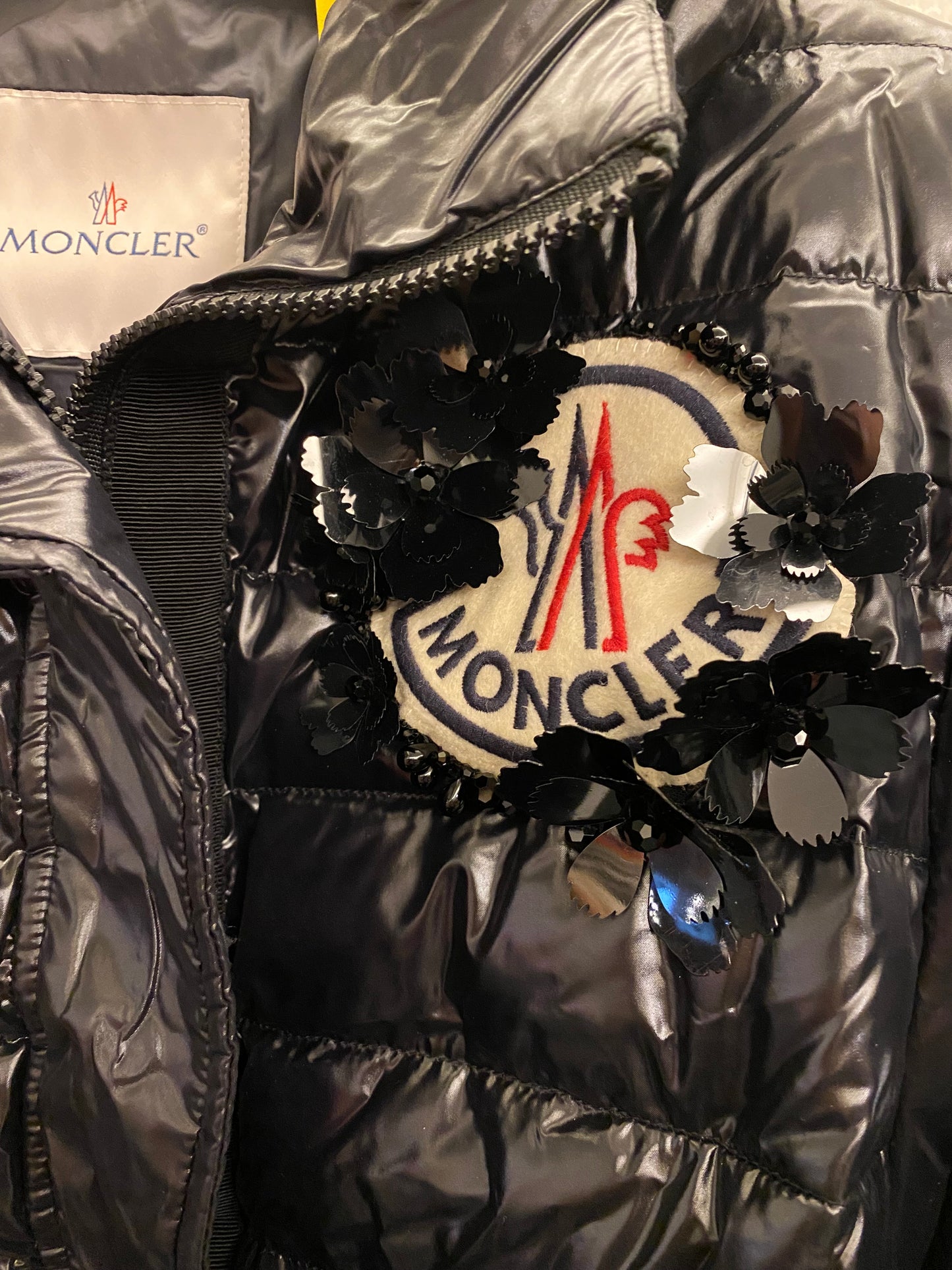 MONCLER Simone Rocha Black Down Coat Size 0