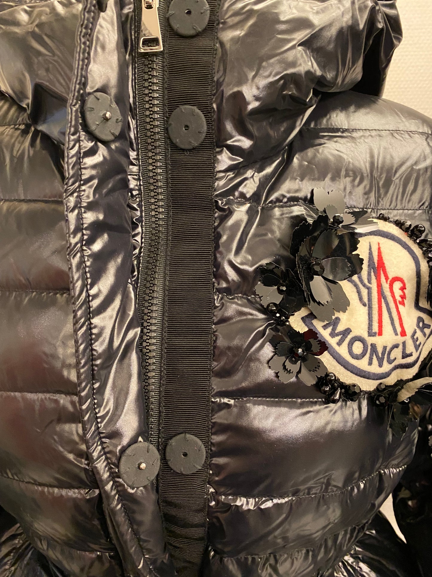 MONCLER Simone Rocha Black Down Coat Size 0