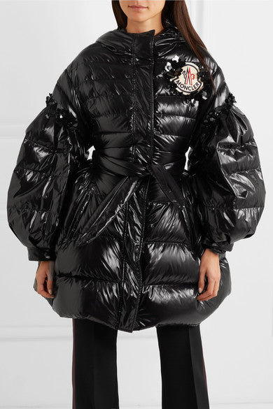 MONCLER Simone Rocha Black Down Coat Size 0