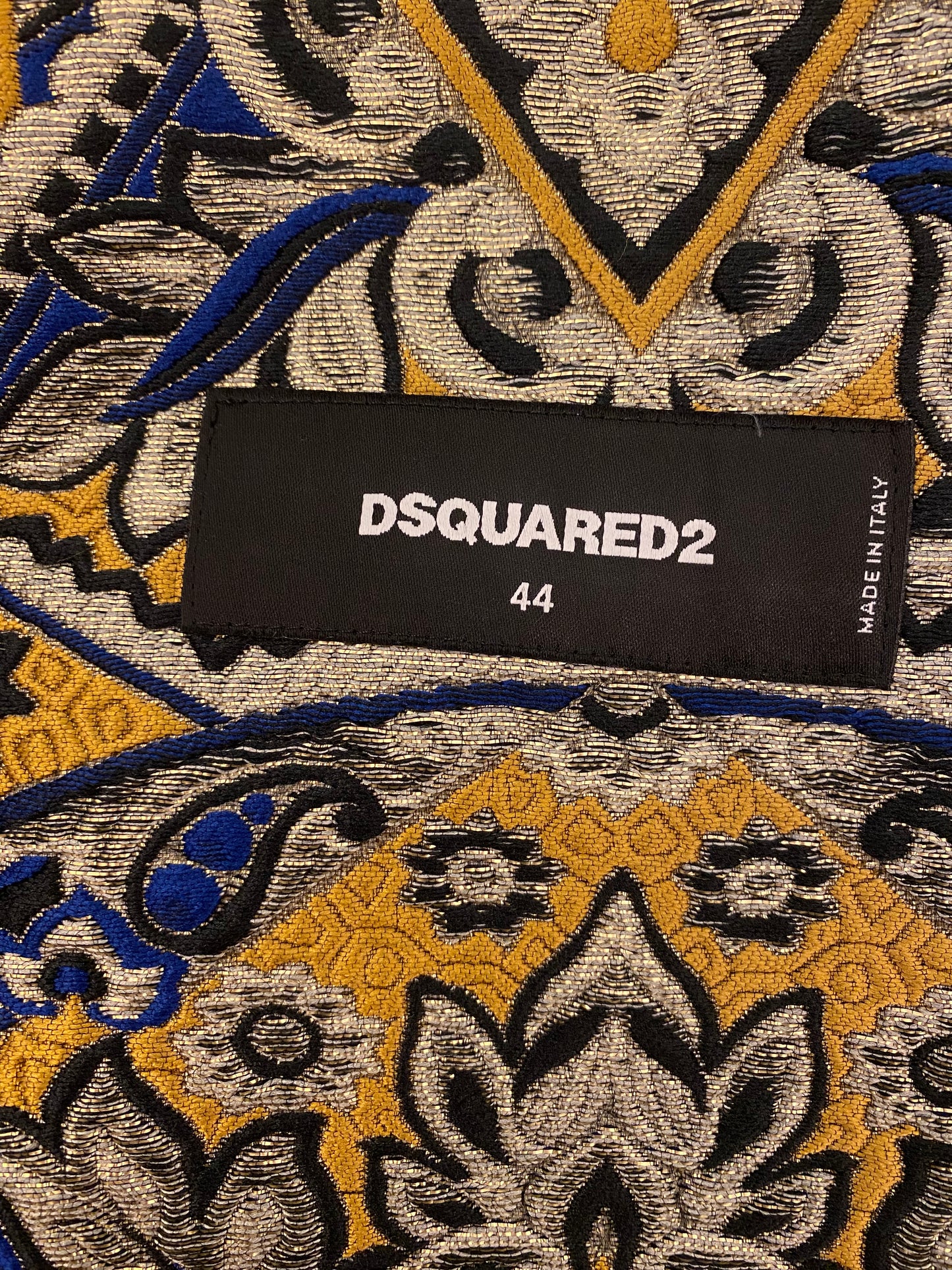 DSQUARED2 Golden Jacquard Jacket Size It 44