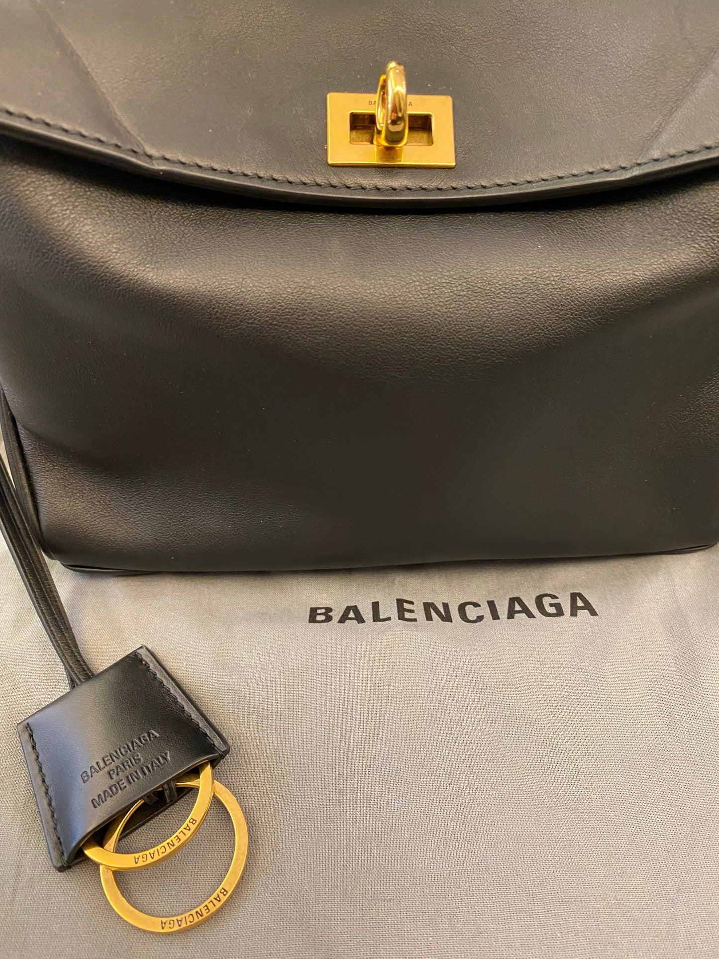 BALENCIAGA Rodeo Mini Leather Top-Handle Bag