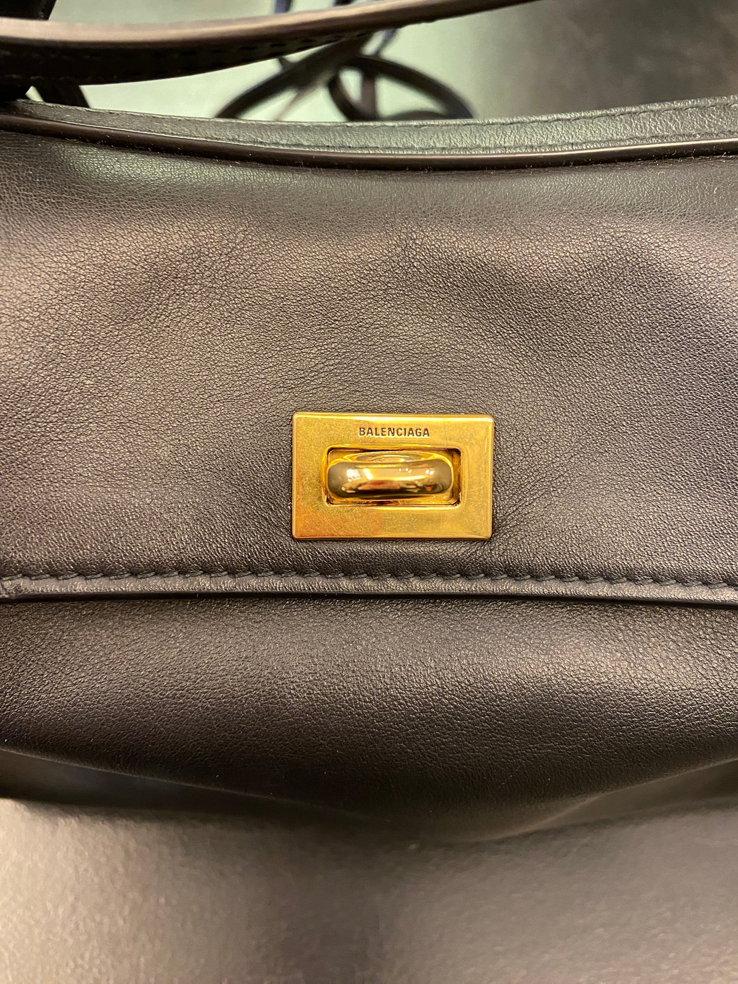 BALENCIAGA Rodeo Mini Leather Top-Handle Bag