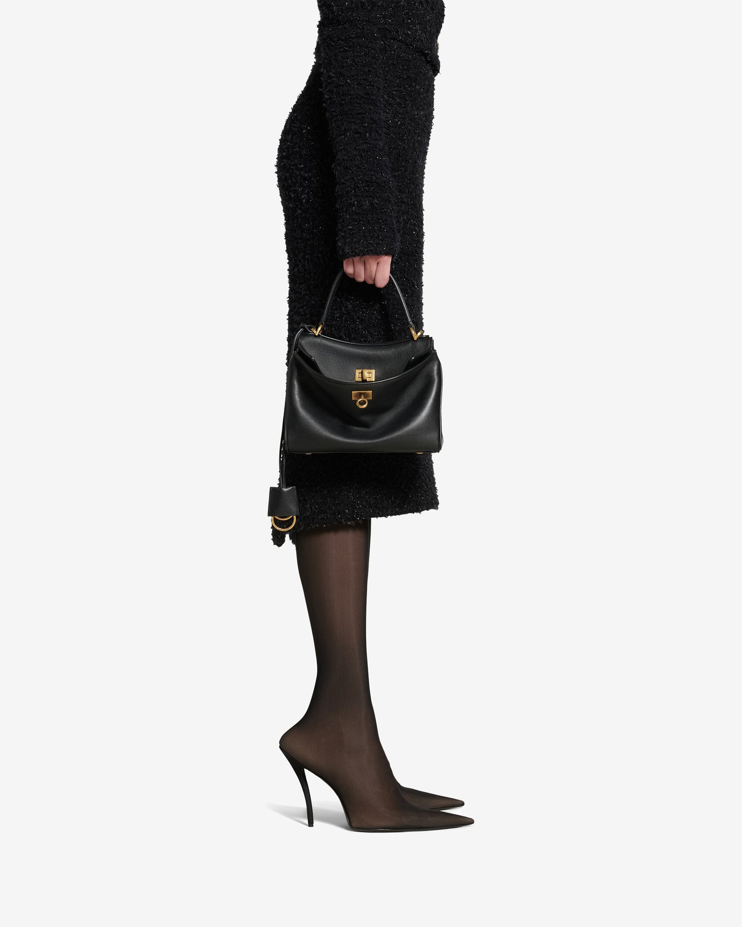 BALENCIAGA Rodeo Mini Leather Top-Handle Bag