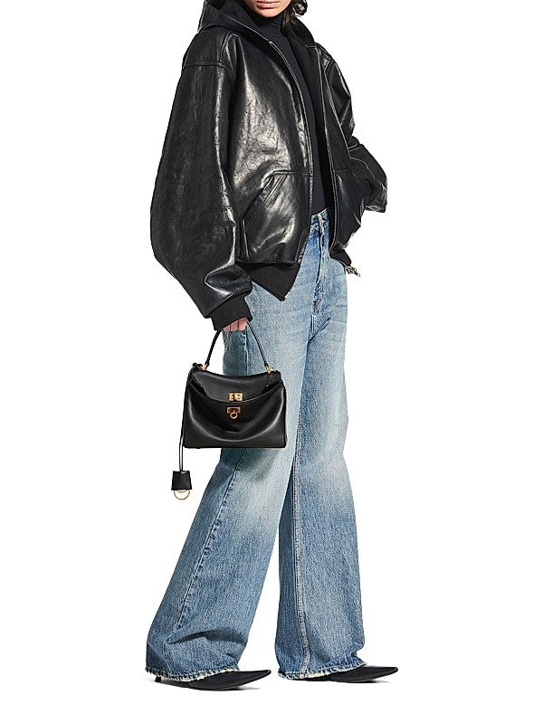 BALENCIAGA Rodeo Mini Leather Top-Handle Bag
