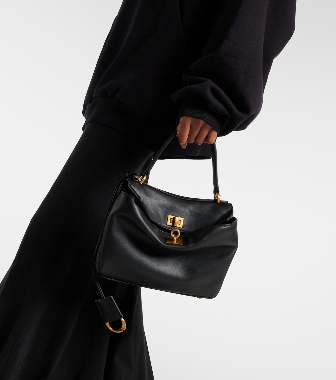 BALENCIAGA Rodeo Mini Leather Top-Handle Bag