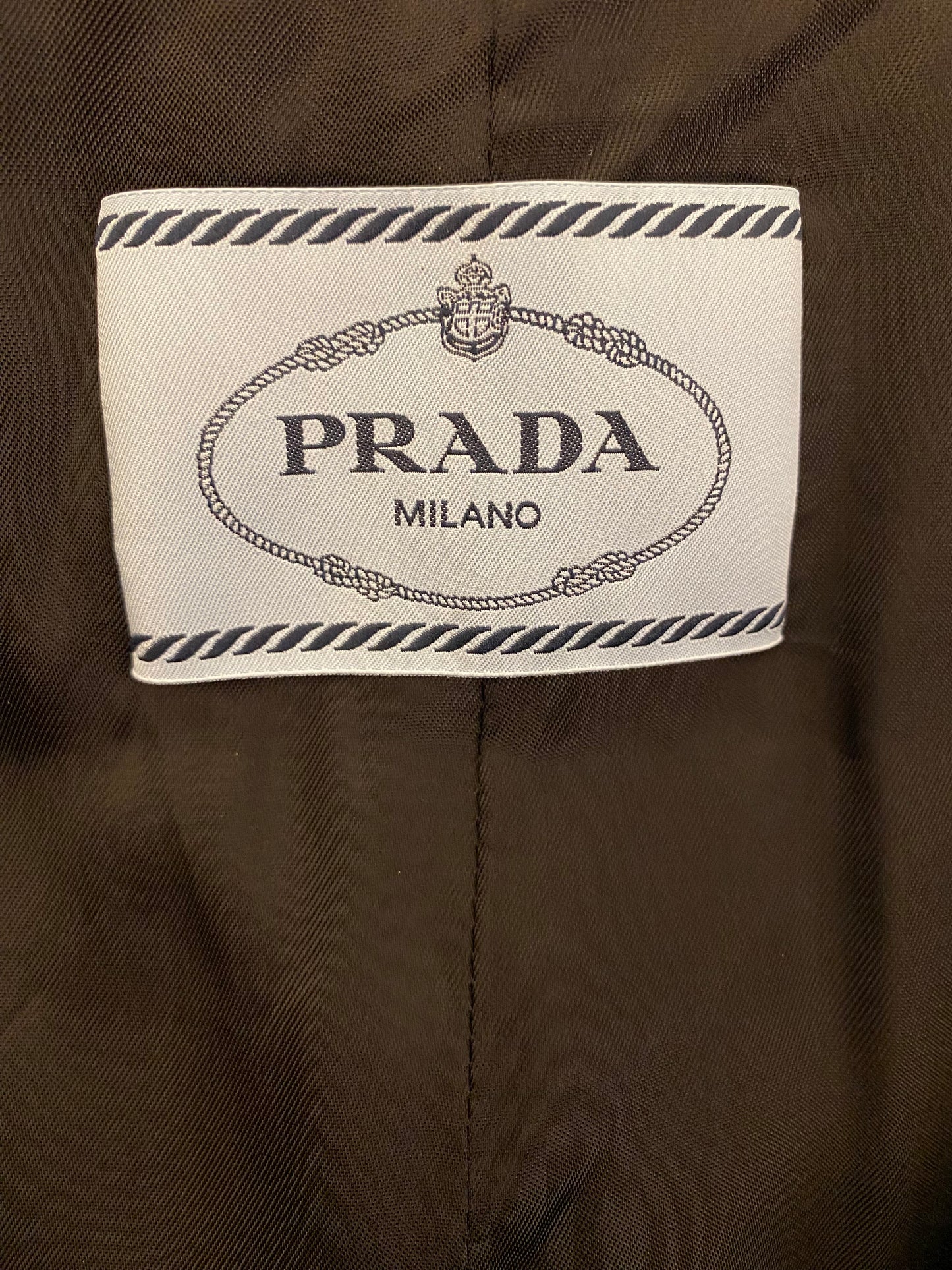 PRADA Re-Nylon Hooded Parka Coat Black Size 38