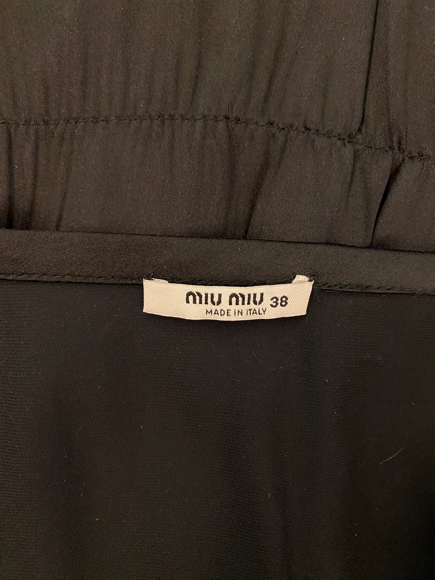 MIU MIU Silk Blend Pleated Mini Skirt Size 38