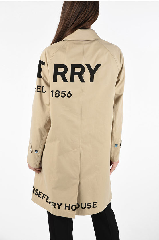 BURBERRY Monogram Cotton Coat Size S