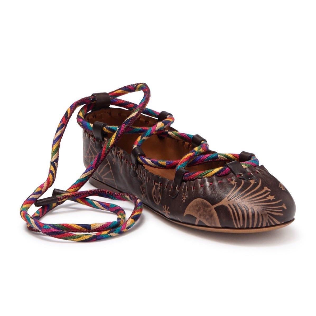 VALENTINO GARAVANI Santeria Lace-Up Ballerina Flats EU 39 - New