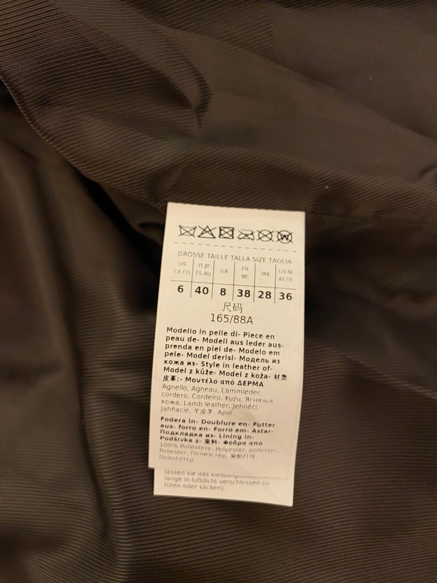 WEEKEND MAX MARA Leather Biker Jacket Size It 40