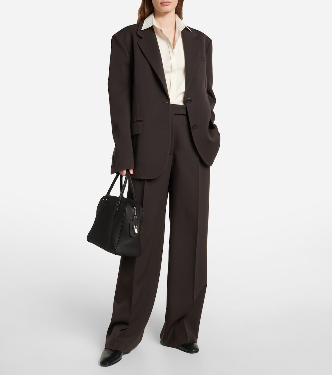 THE ROW India 12.00 Dark Brown Leather Bag