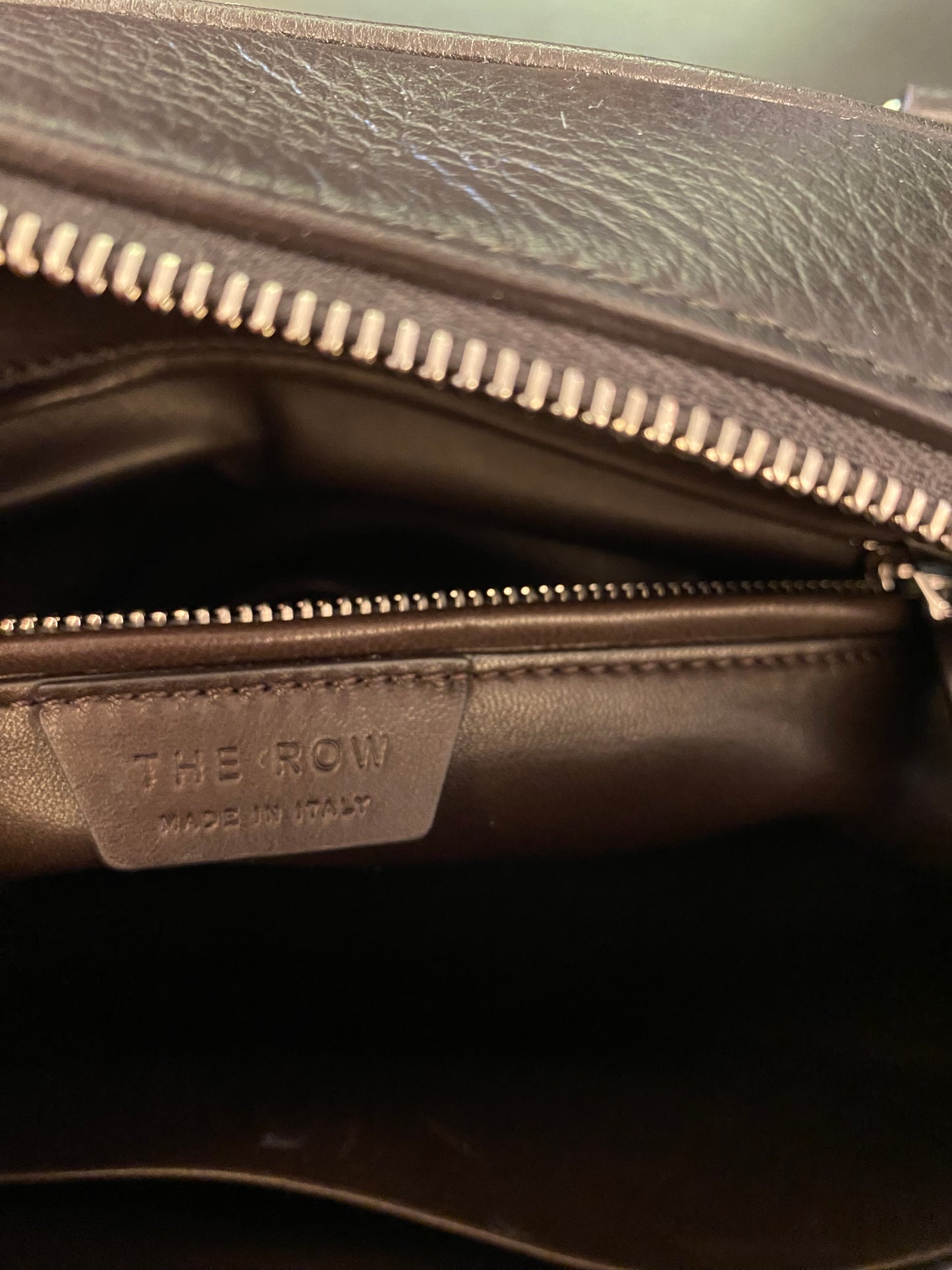 THE ROW India 12.00 Dark Brown Leather Bag