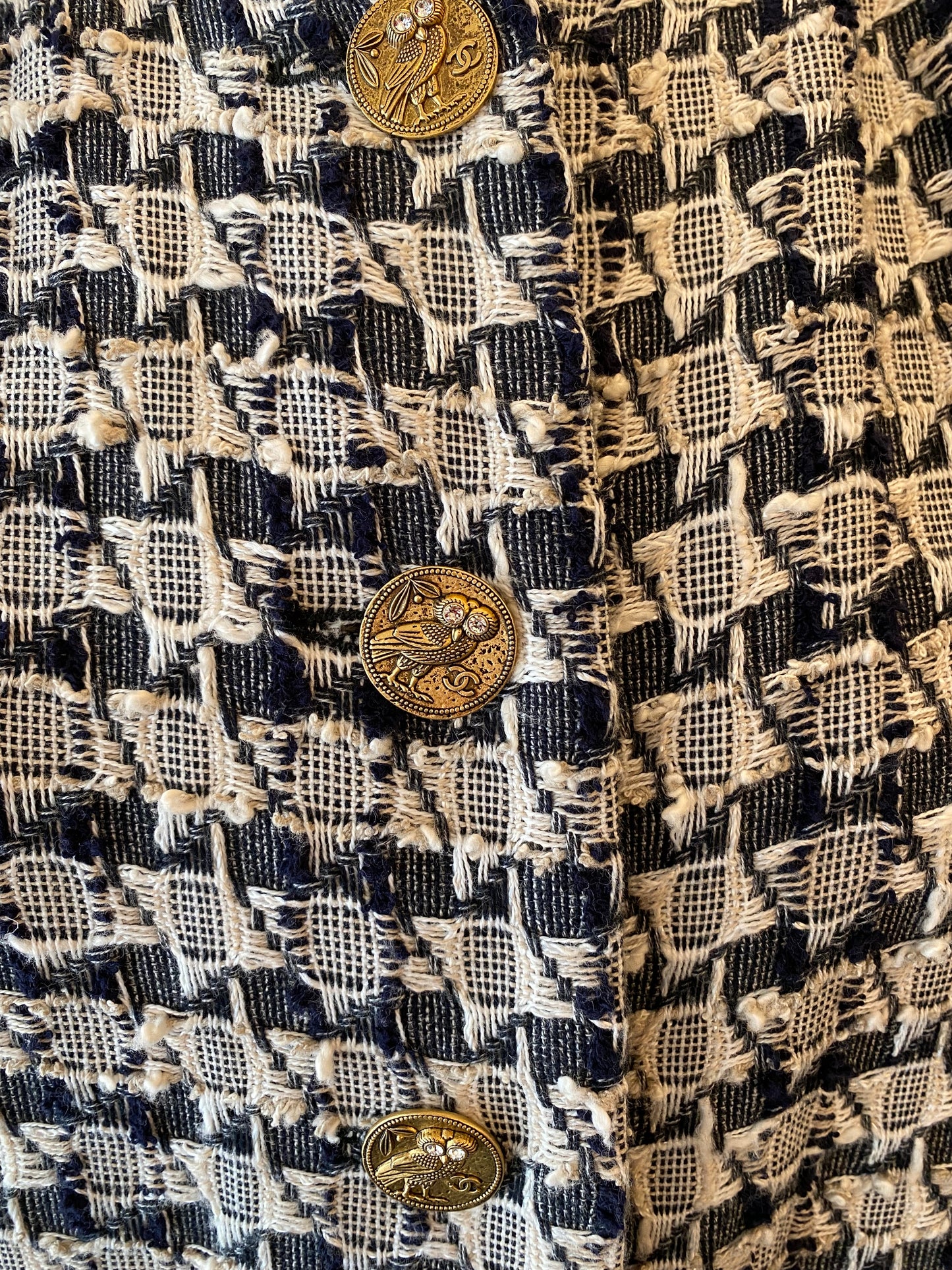 CHANEL Tweed Button-Up Dress Size Fr 42