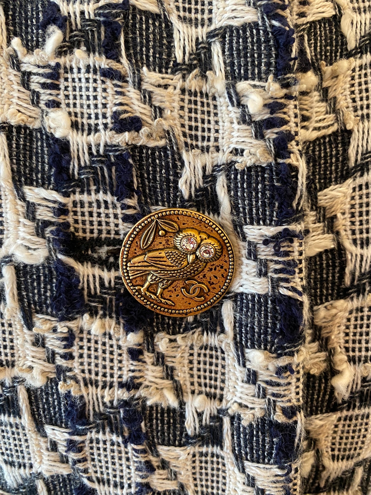CHANEL Tweed Button-Up Dress Size Fr 42