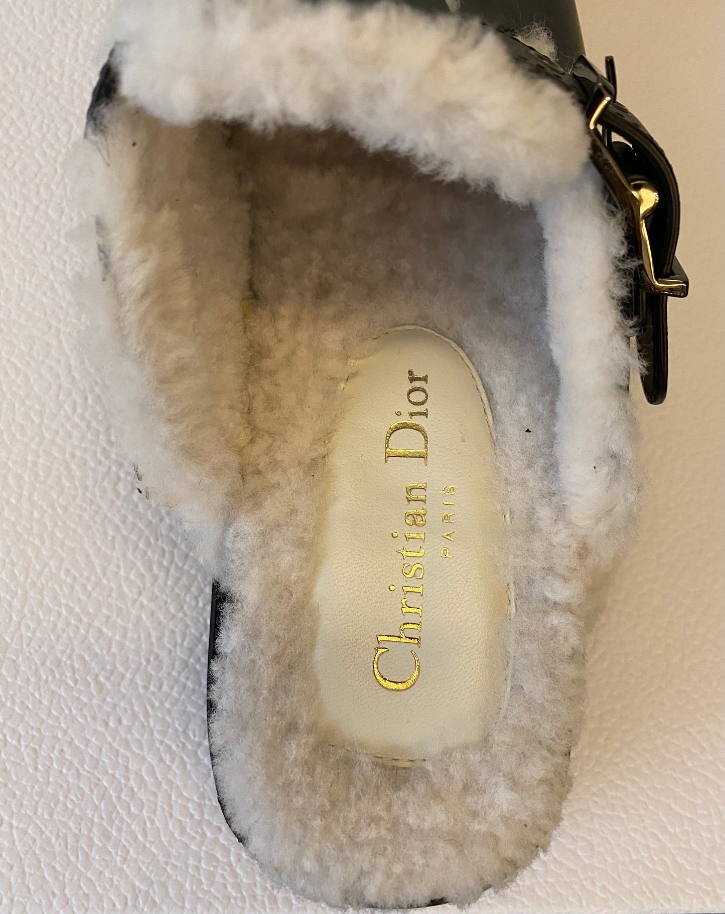 CHRISTIAN DIOR Diorquake Leather Clog Size 39
