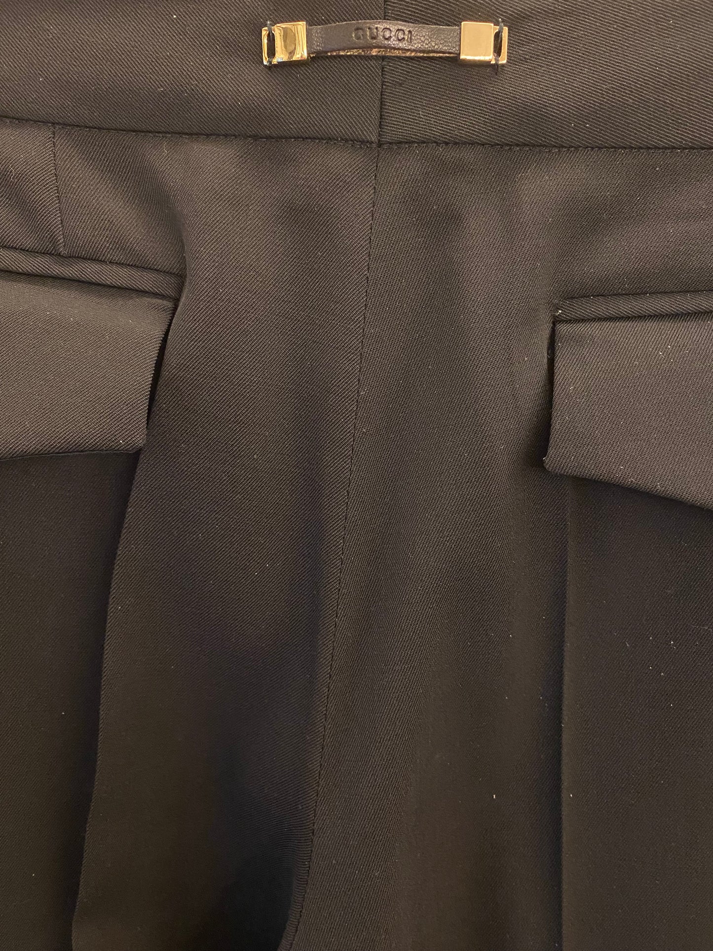 GUCCI Wool Black Pants Size It 44