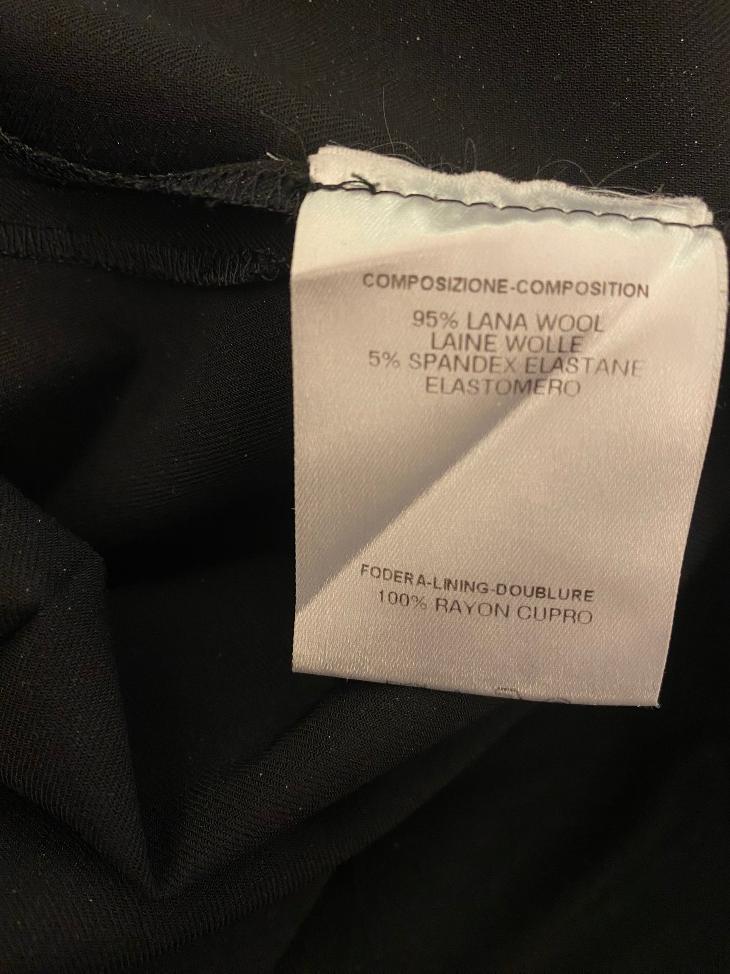 GUCCI Wool Black Pants Size It 44