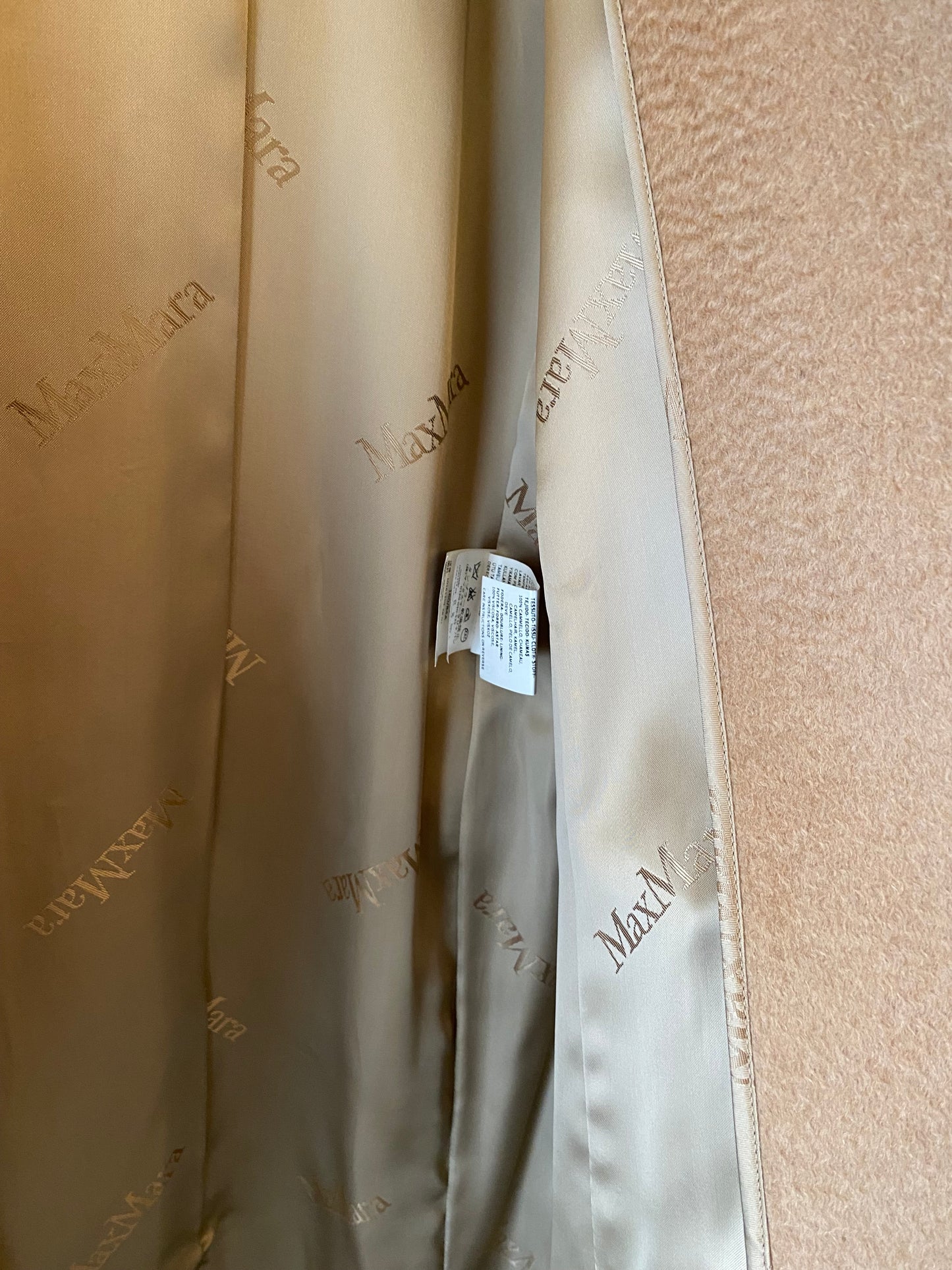 MAX MARA Camel Hair Coat Size It 38