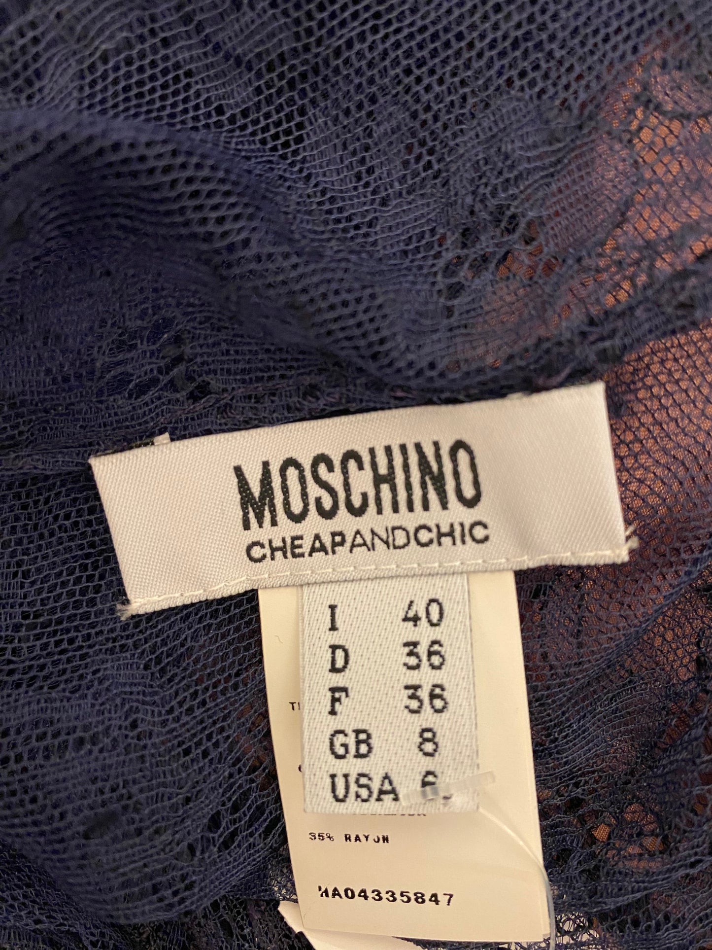 MOSCHINO Lace Dress Size It 40 Eu 36