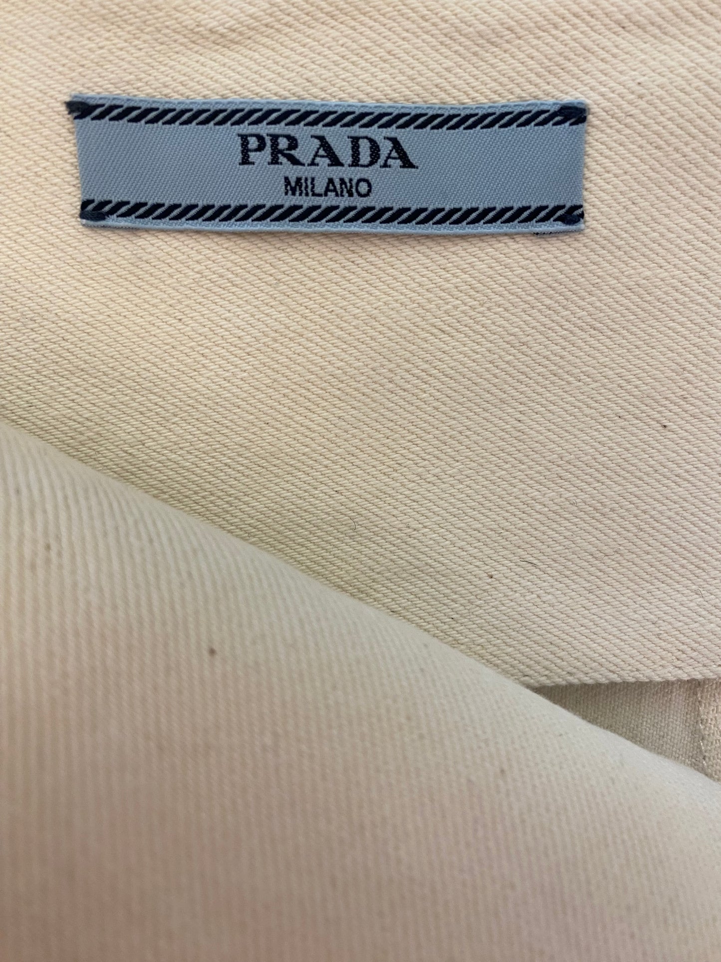 PRADA White Denim Cotton Shorts Size It 40
