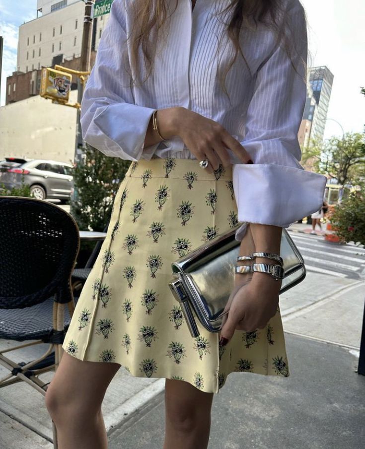 CHLOE Floral Print Mini Skirt Soft Powder Size 36