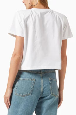 MAGDA BUTRYM Crochet Cotton T-Shirt Size 36