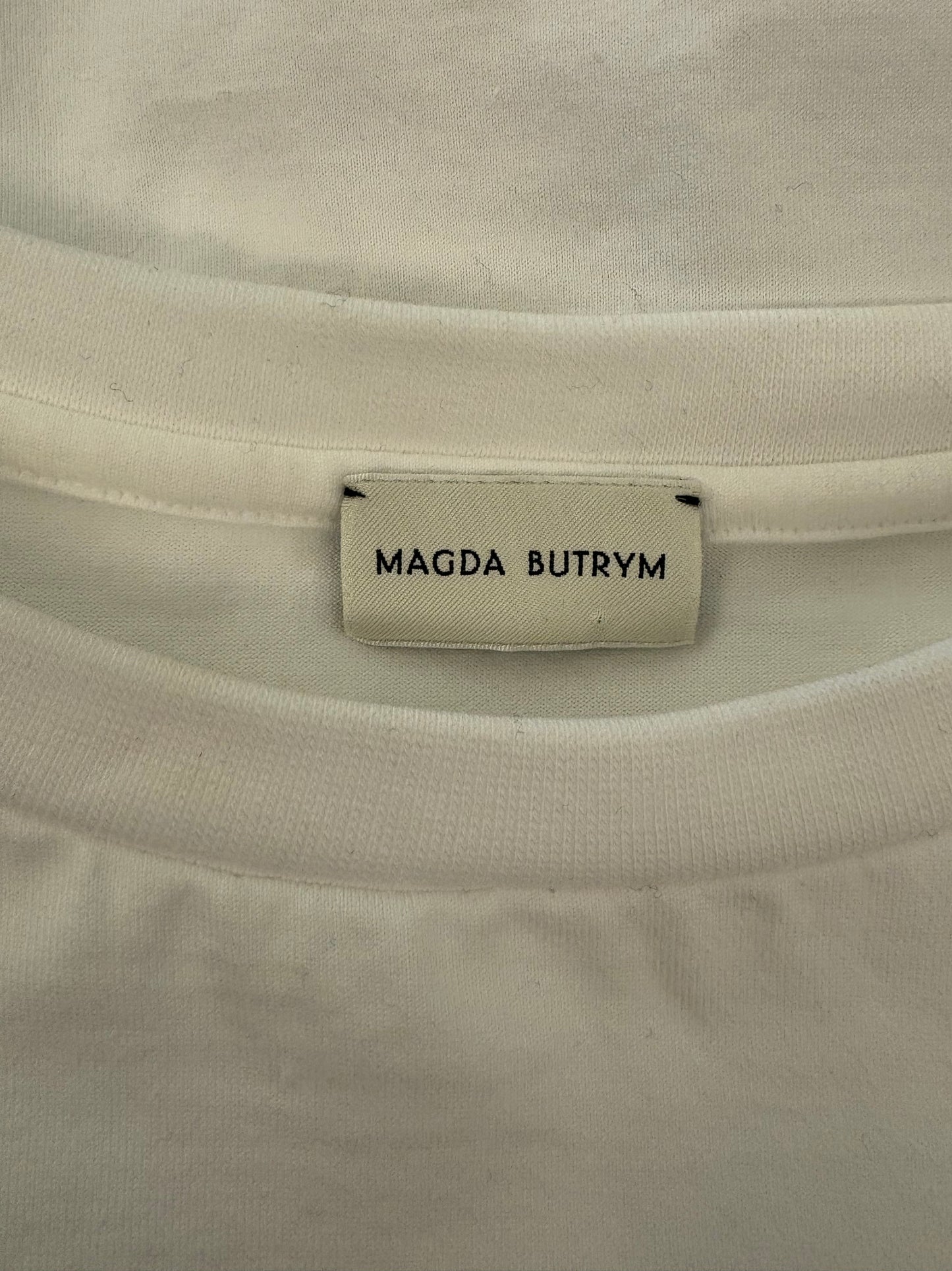 MAGDA BUTRYM Crochet Cotton T-Shirt Size 36