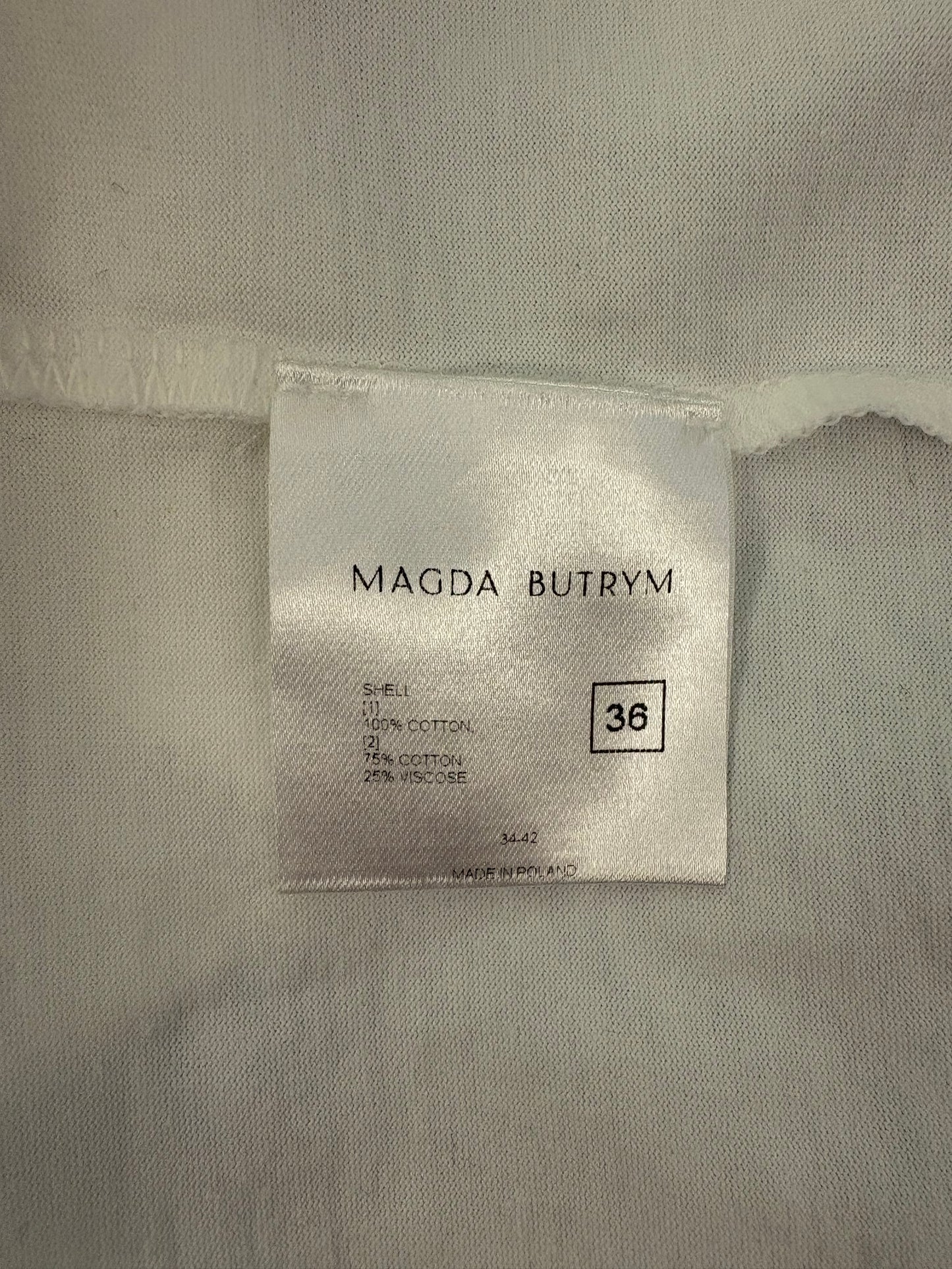 MAGDA BUTRYM Crochet Cotton T-Shirt Size 36