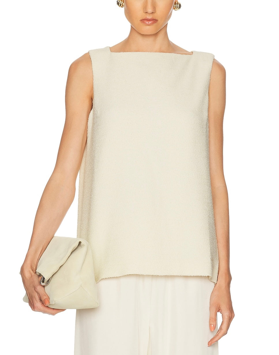 HOUSE OF DAGMAR Open Back Bouclé Top Size 36