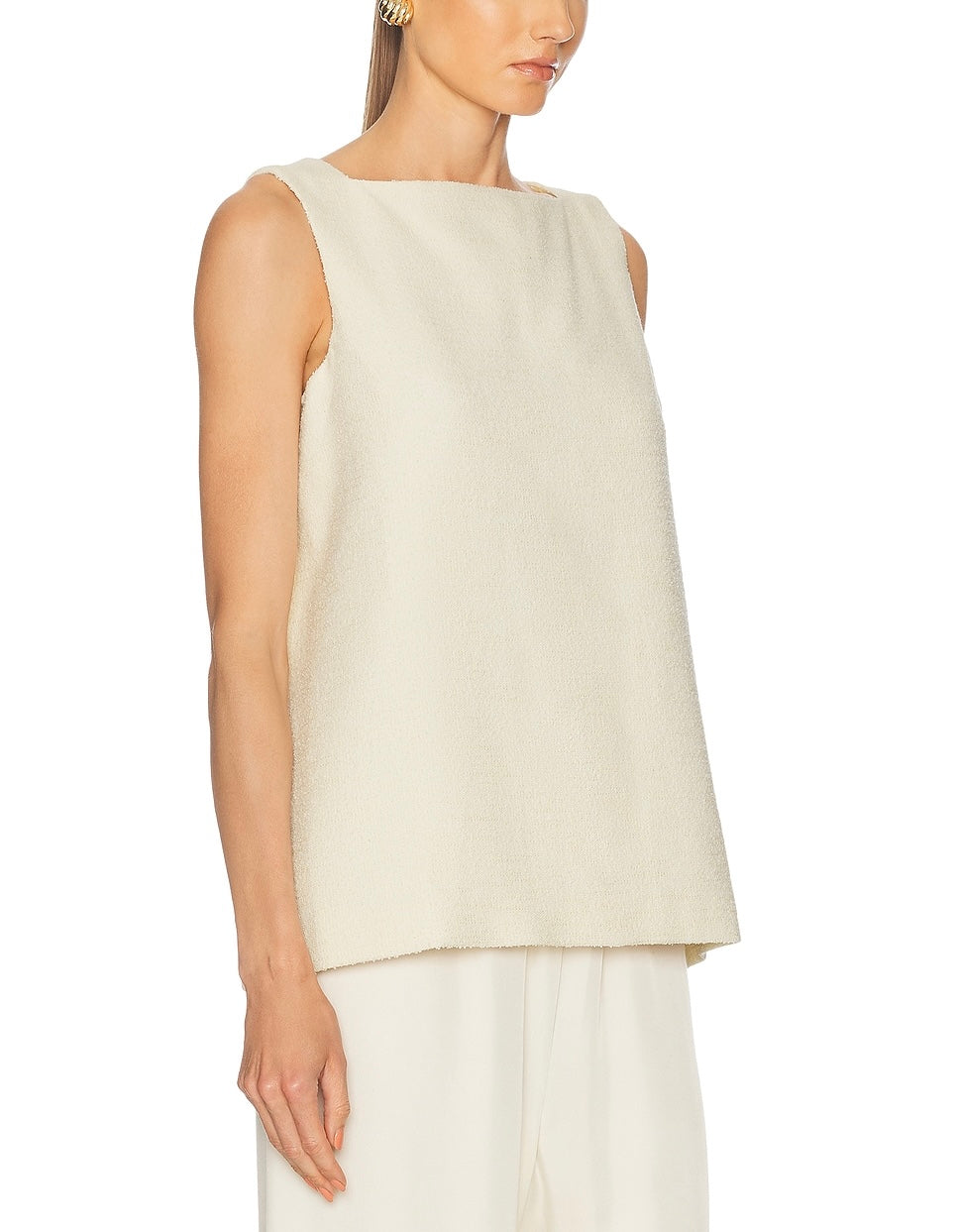 HOUSE OF DAGMAR Open Back Bouclé Top Size 36