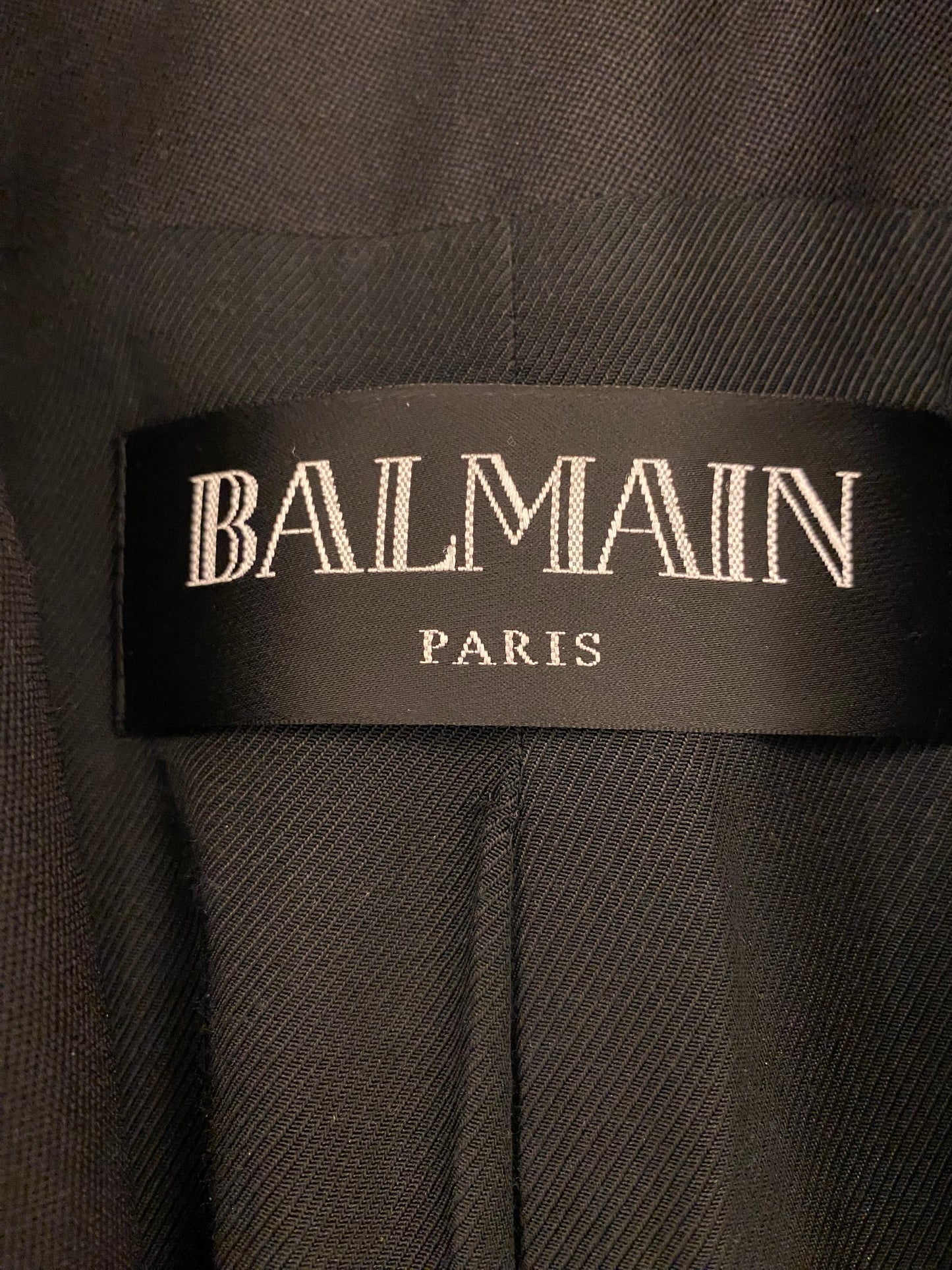 BALMAIN Wool Black Blazer Size Eu 38