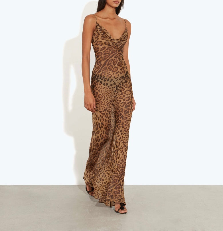 RAT & BOA ”Valentina” Silk Leopard Dress Size S