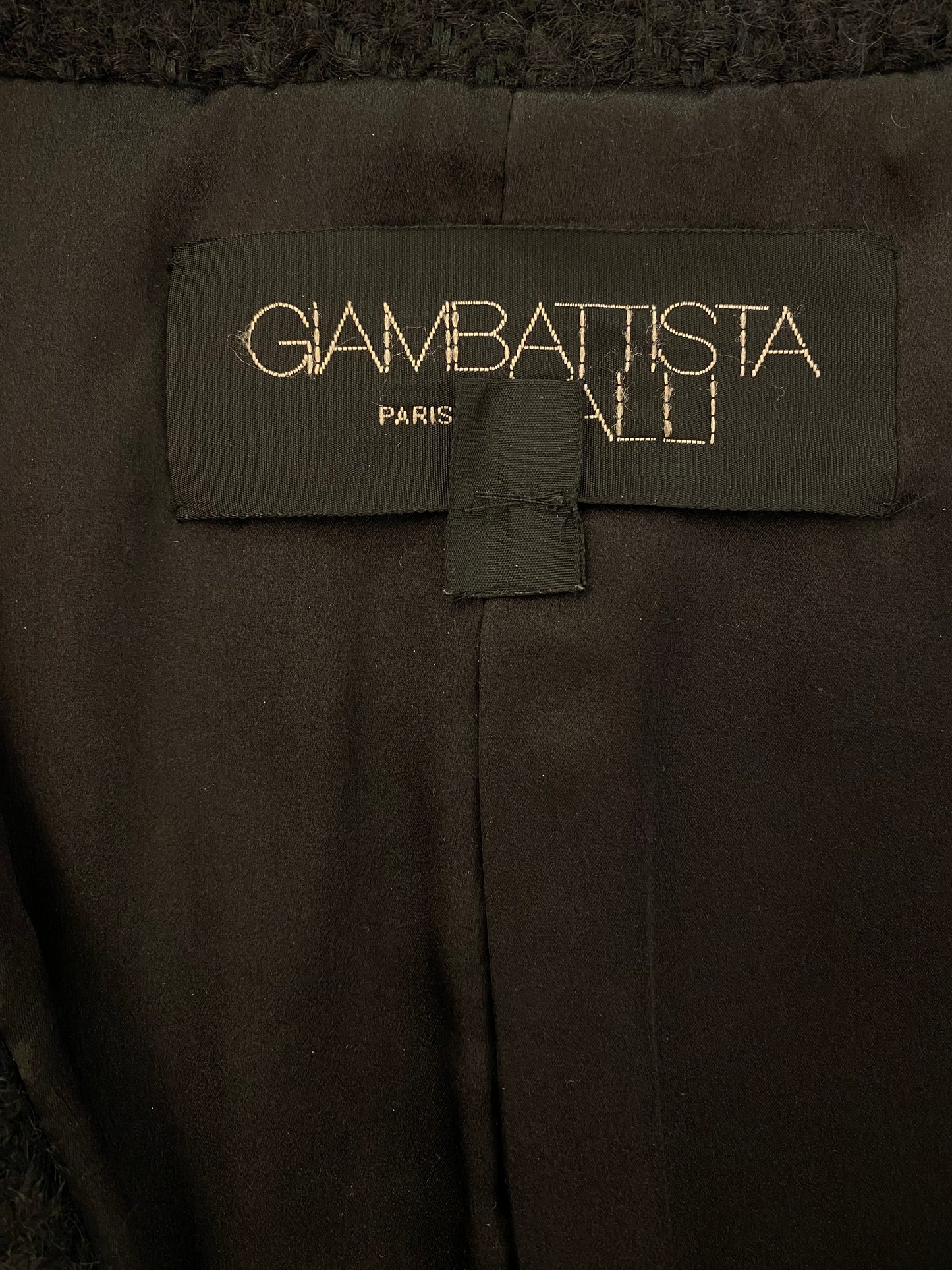 GIAMBATTISTA VALLI Fur Trimmed Tweed Jacket Size It 44 Eu 38