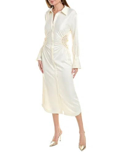 JONATHAN SIMKHAI Shirt Dress in Ecru Size 4/S