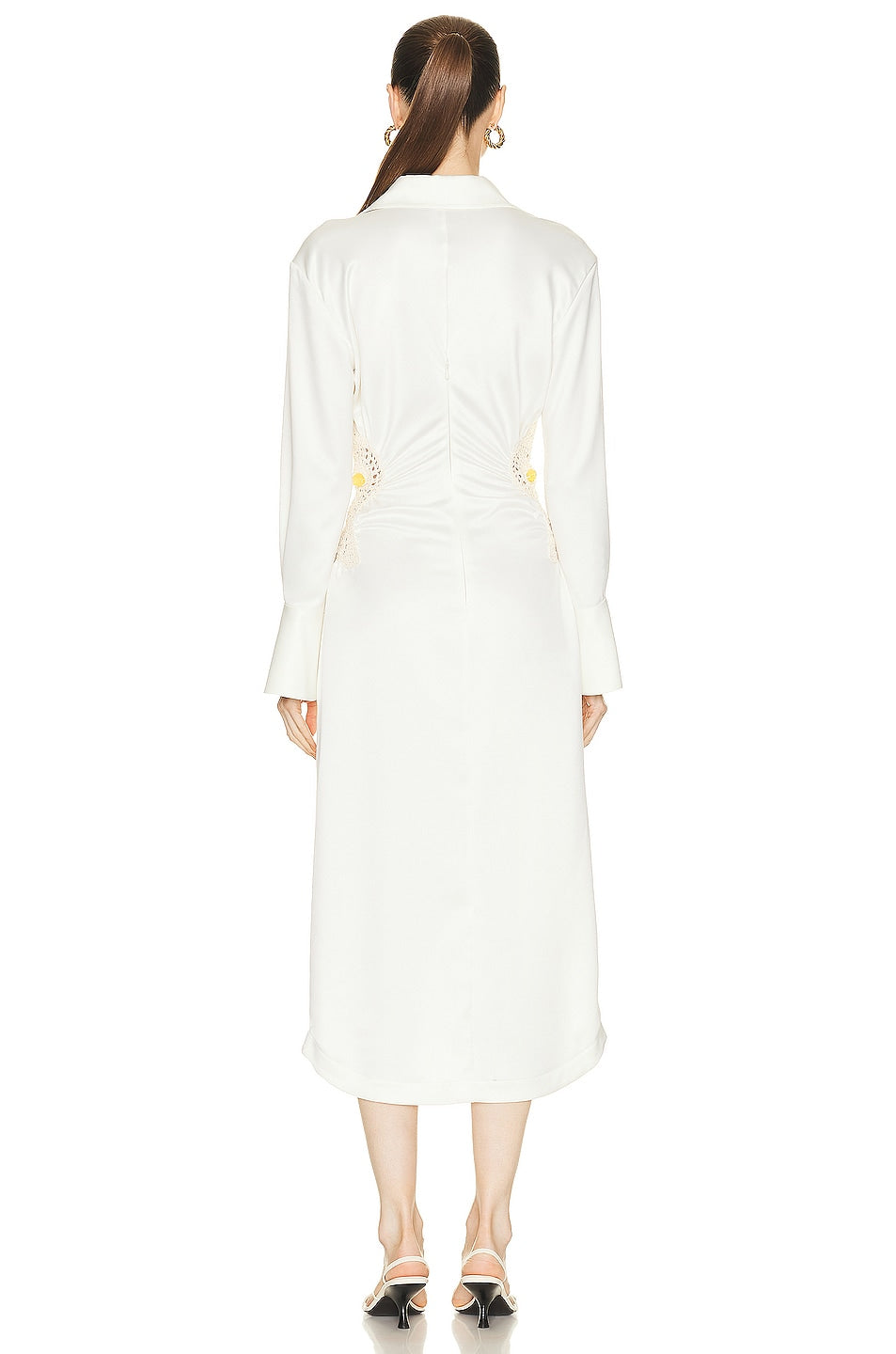 JONATHAN SIMKHAI Shirt Dress in Ecru Size 4/S