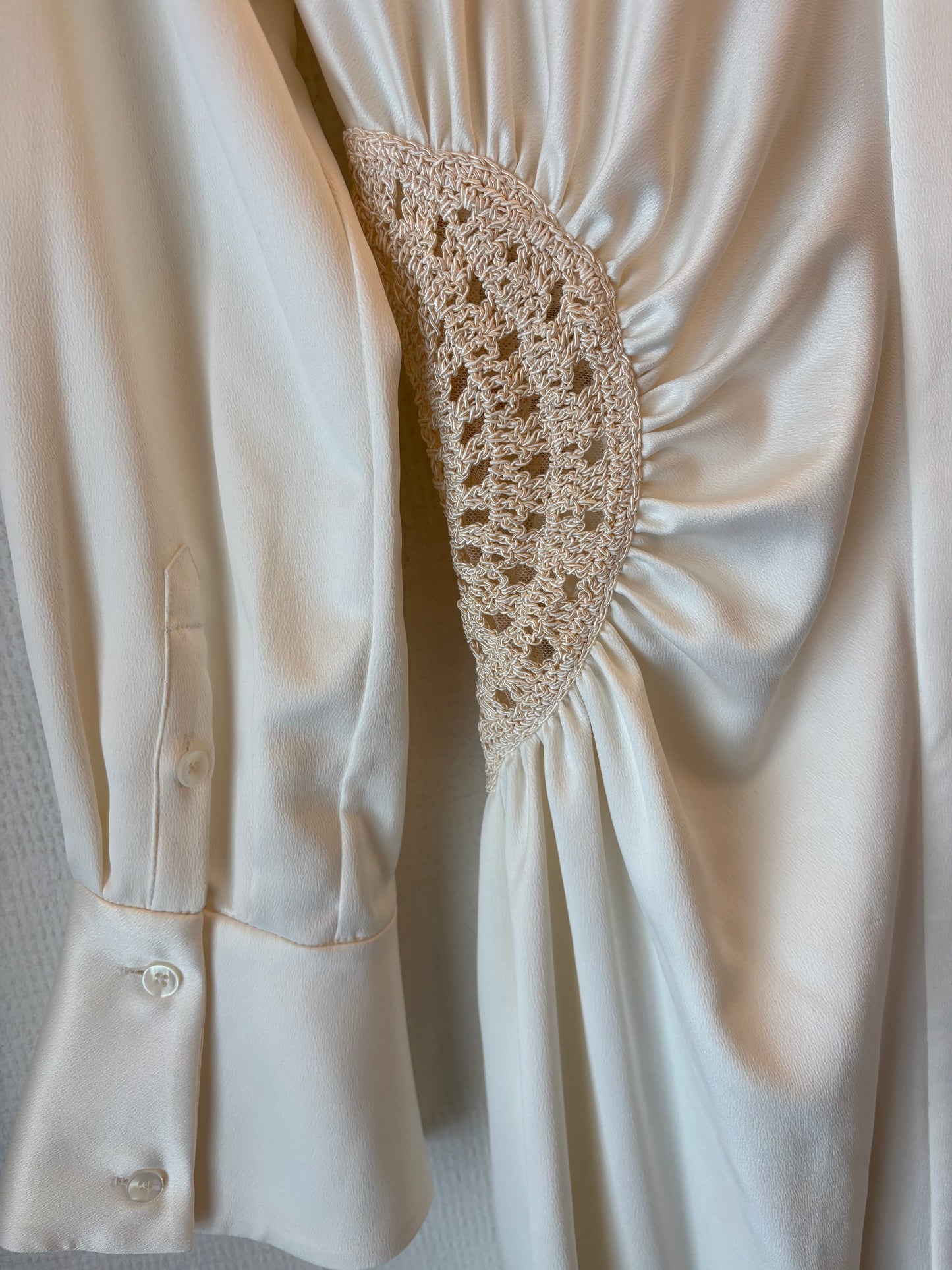 JONATHAN SIMKHAI Shirt Dress in Ecru Size 4/S