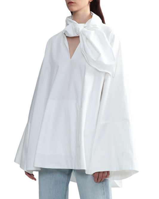 THE ATTICO Collar Bow Cotton Shirt Size 36